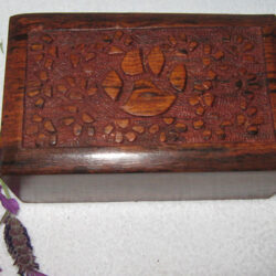 Wooden Cremation Carved Urn - X-Small